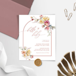 Convite para Chá de fraldas Rosa do Jardim de Orça
