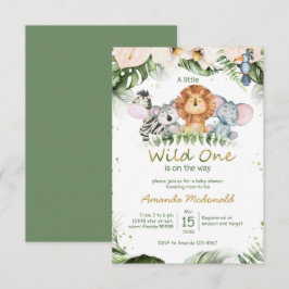 Convite para chá de fraldas Selgle safari selvagem