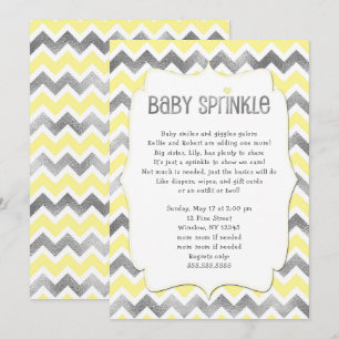 Convite para chá de fraldas Silver Baby Sprinkle