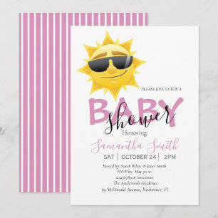 Convite para Chá de fraldas Sunshine Boho