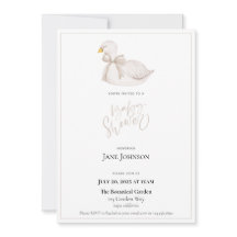 Convite para Chá de fraldas Swan