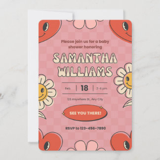 Convite para chá de fraldas temático do dia de os