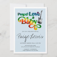 Convite para Chá de fraldas Tie Dye Hippie