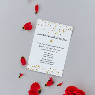 Convite para Chá de fraldas Twinkle Star