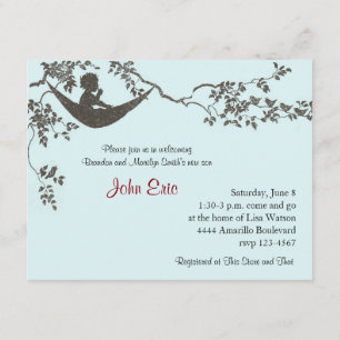 Convite para Chá de fraldas Vintage Rock-a-bye