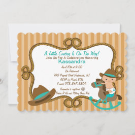 Convite para Chá de fraldas West Little Green Cowb