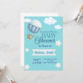 Convite para Chá de fraldas Whimsical Hot Air Ball