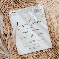 Convite para Chá de Ilustração Botânica