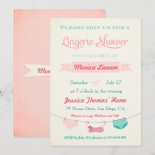 Convite para Chá de lingerie