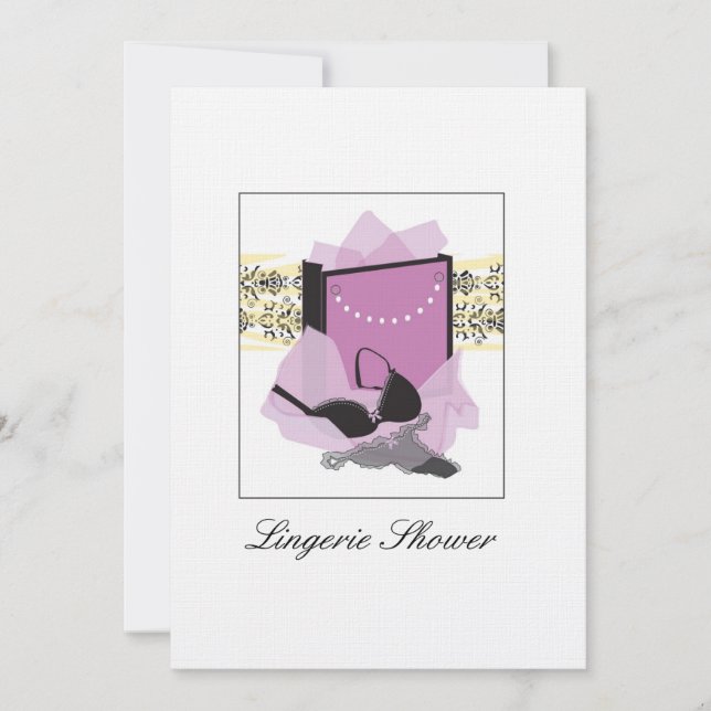 Convite para Chá de lingerie (Frente)