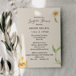 Convite para Chá de Lingerie Daisy Elegante