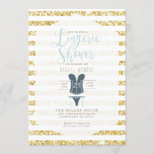 Convite Para Chá De Lingerie De Vintage Glam