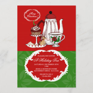 Convite para Chá de Natal