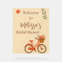 Convite para Chá de Noiva, Bicicleta Floral Pêsseg