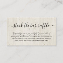 Convite para Chá de Noiva com Cartão de Rifa de Ba