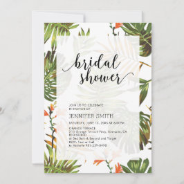 Convite para Chá de Noiva de Casamento Tropical Mo