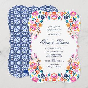 Convite para Chá de Noivado Fiesta