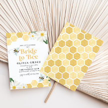 Convite para chá de panela Daisy Bride to Bee