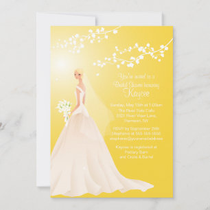 Convite para Chá de panela de Bride BLONDE Amarel