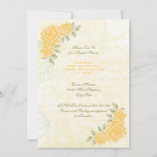 Convite para chá de panela de casamento de rosas a