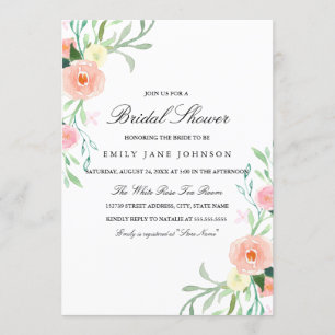 Convite para Chá de panela de flor selvagem Bonit