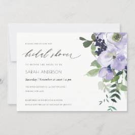 Convite para Chá de panela de Folha Floral Violeta