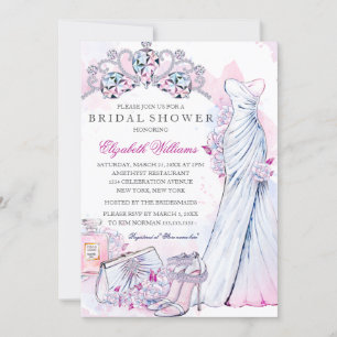 Convite para Chá de panela de Glória Cristal Flora