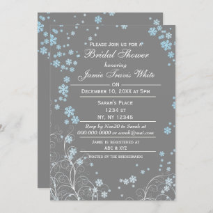 Convite para Chá de panela de inverno da Cinza Azu