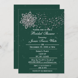 convite para Chá de panela de inverno verde e prat