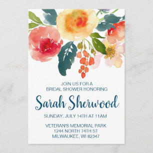 Convite para Chá de panela de Jardim Floral