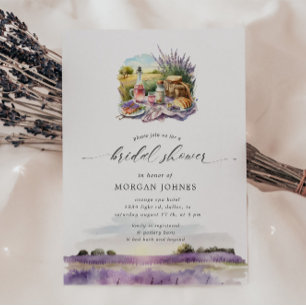 Convite para Chá de panela de Lavanda de Toscânia