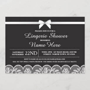 Convite para Chá de panela de Lingerie branca pre