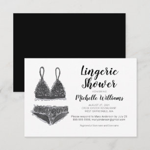 Convite para Chá de panela de Lingerie de Aquarela