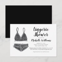 Convite para Chá de panela de Lingerie de Aquarela