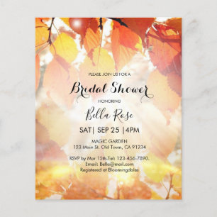 Convite para Chá de panela de outono Russo do Orça