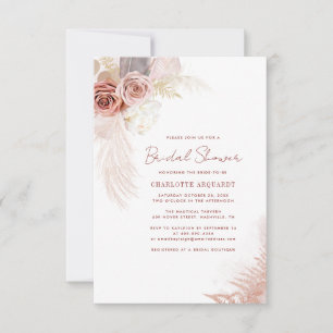 Convite para Chá de panela de Pampas Moderno para 