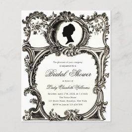 Convite para Chá de panela de Regência Rococo de V