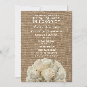 Convite para Chá de panela de Rosas Brancas Inspi