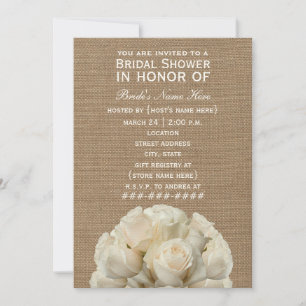 Convite para Chá de panela de Rosas Brancas Inspir