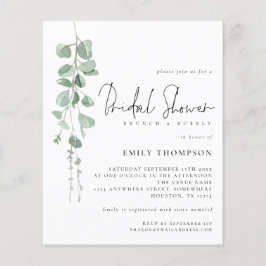 Convite para Chá de panela Eucalyptus Brunch Orçam