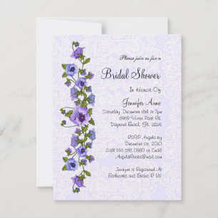 Convite para Chá de panela Floral Roxo