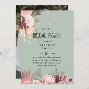 Convite para Chá de panela PHOTO Grass Pampas BUDG