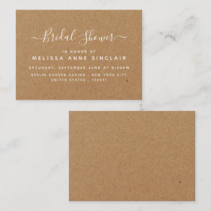 Convite para Chá de panela Rustic Country Kraft