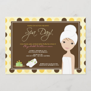 Convite para Chá de panela Spa Day Polka-dots (ama