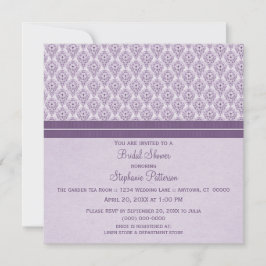 Convite para Chá de panela Violet Dramatic Damask