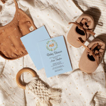 Convite para Chá de Veado Dormindo Floral