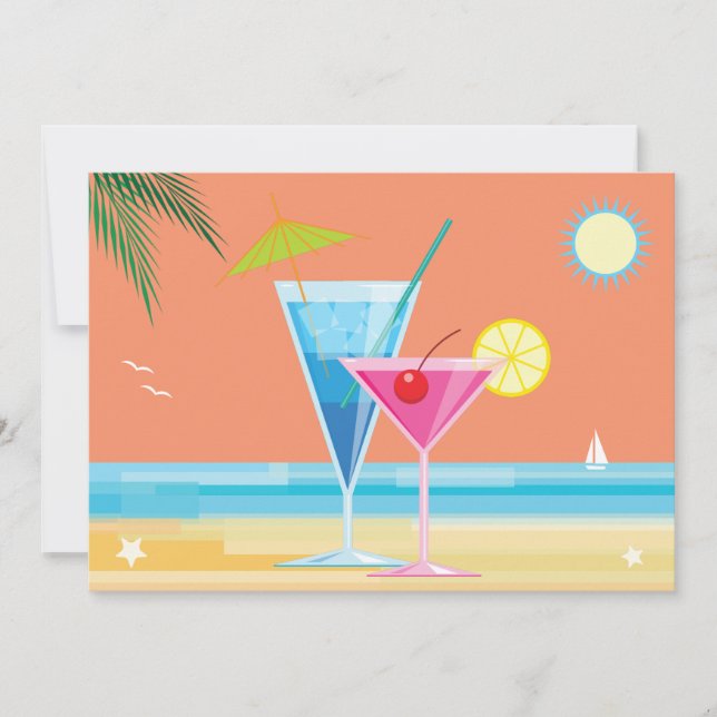 Convite para Chá de Verão de Laranja (Frente)