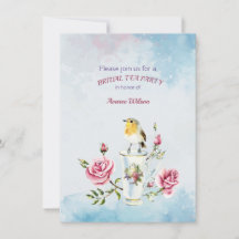 Convite para Chá do Bridal Tea Party