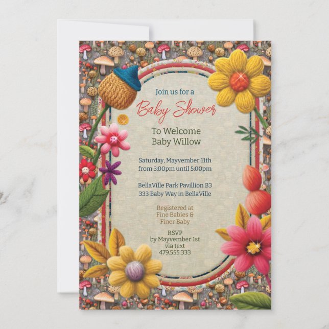 Convite para Chá do Partido da Natureza Mushroom (Frente)