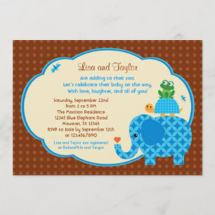 Convite para Chá do Zoo Baby Boy